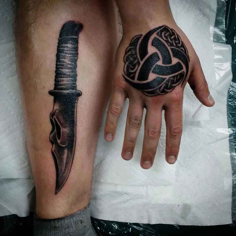 Scream Knife Tattoo 2