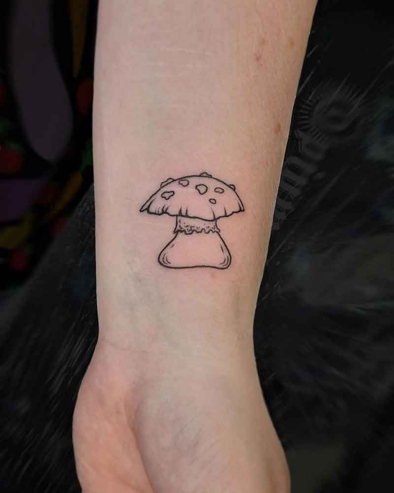 Simple Mushroom Tattoo 1