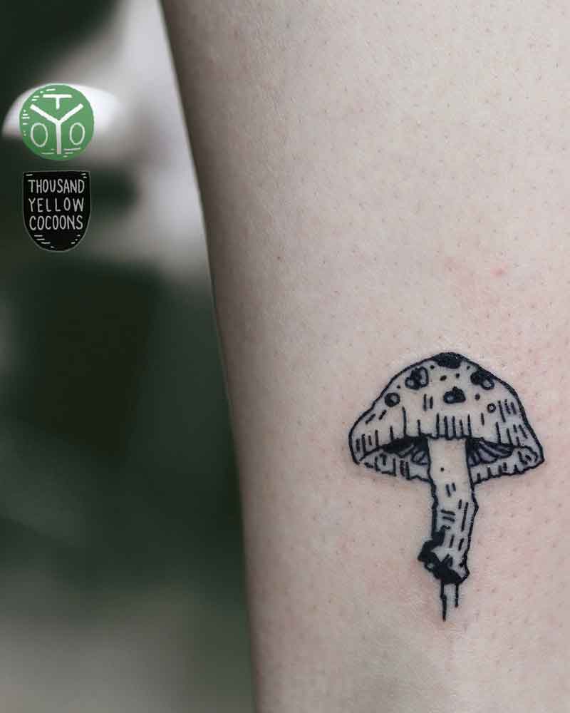 Tiny Mushroom Tattoos 1