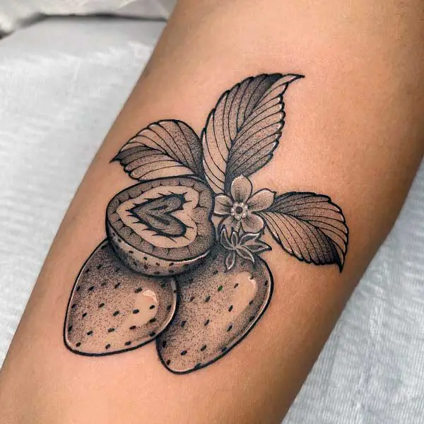 cute-strawberry-tattoo-1