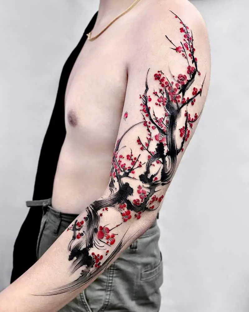 cherry-blossom-tattoo-for-men-7