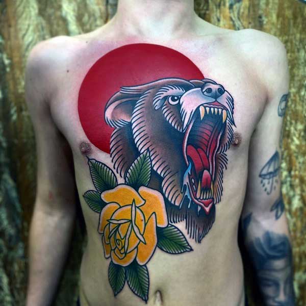 traditional-bear-chest-tattoo-2